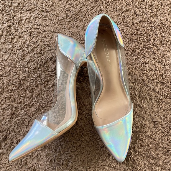 Silver reflective heels - Picture 1 of 6